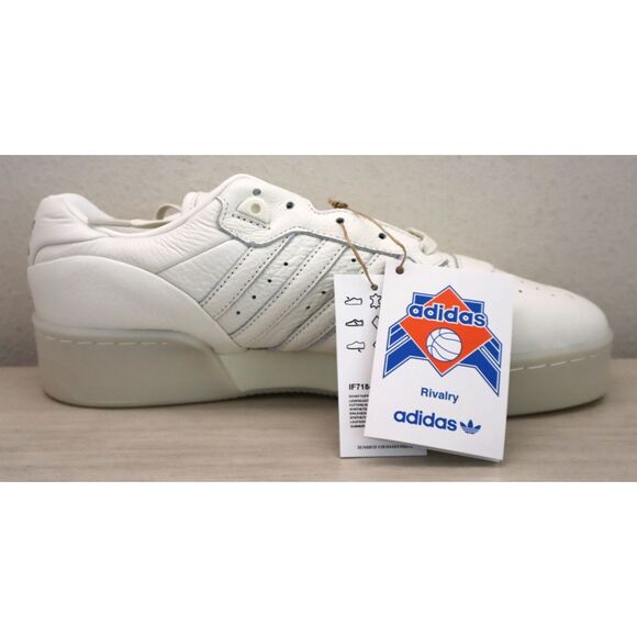 Adidas IF7184 Men's Sz 10 Women's Sz 11 White Leather Rivalry Lux Low Shoes - Picture 5 of 13